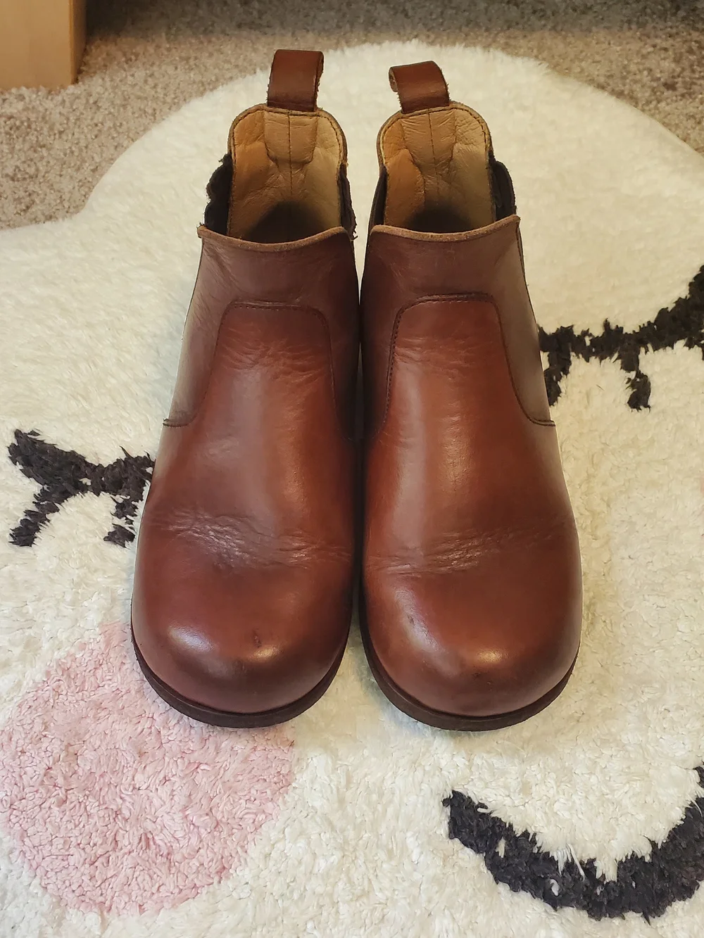 Adelisa & Co. Size 29, Toddler Boys Brown Leather Slip-On Casual Dress Shoes